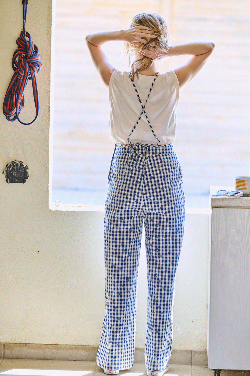 Salopette Orel à carreaux