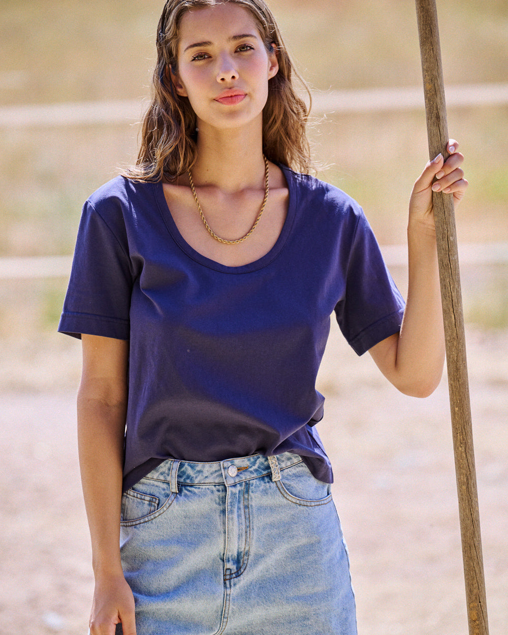 T-shirt Tun bleu