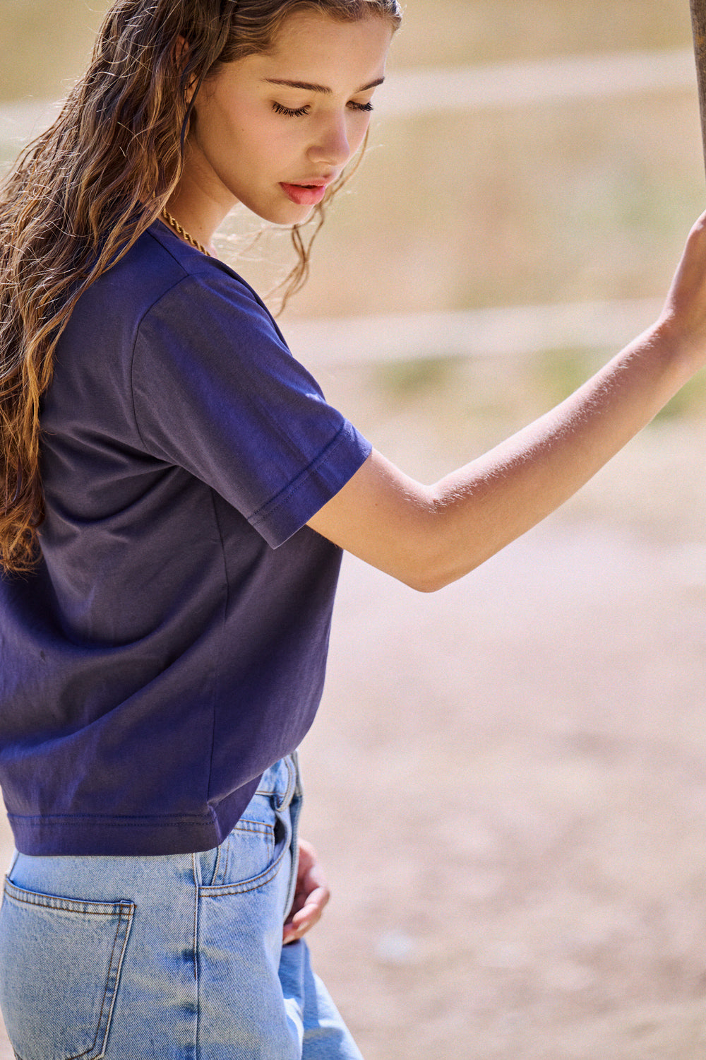 T-shirt Tun bleu