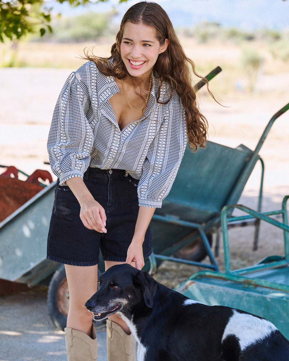 Blouse Catana vichy brodé