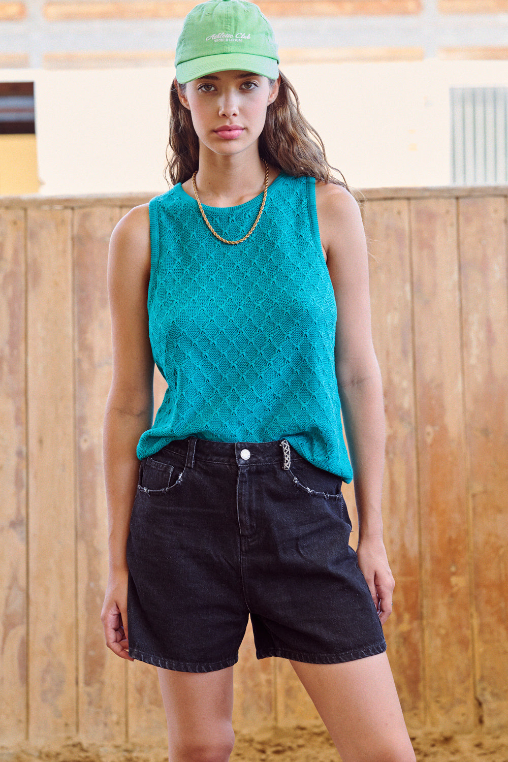 Débardeur Madani en maille verte