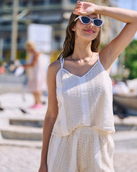 Top Timi en crochet beige