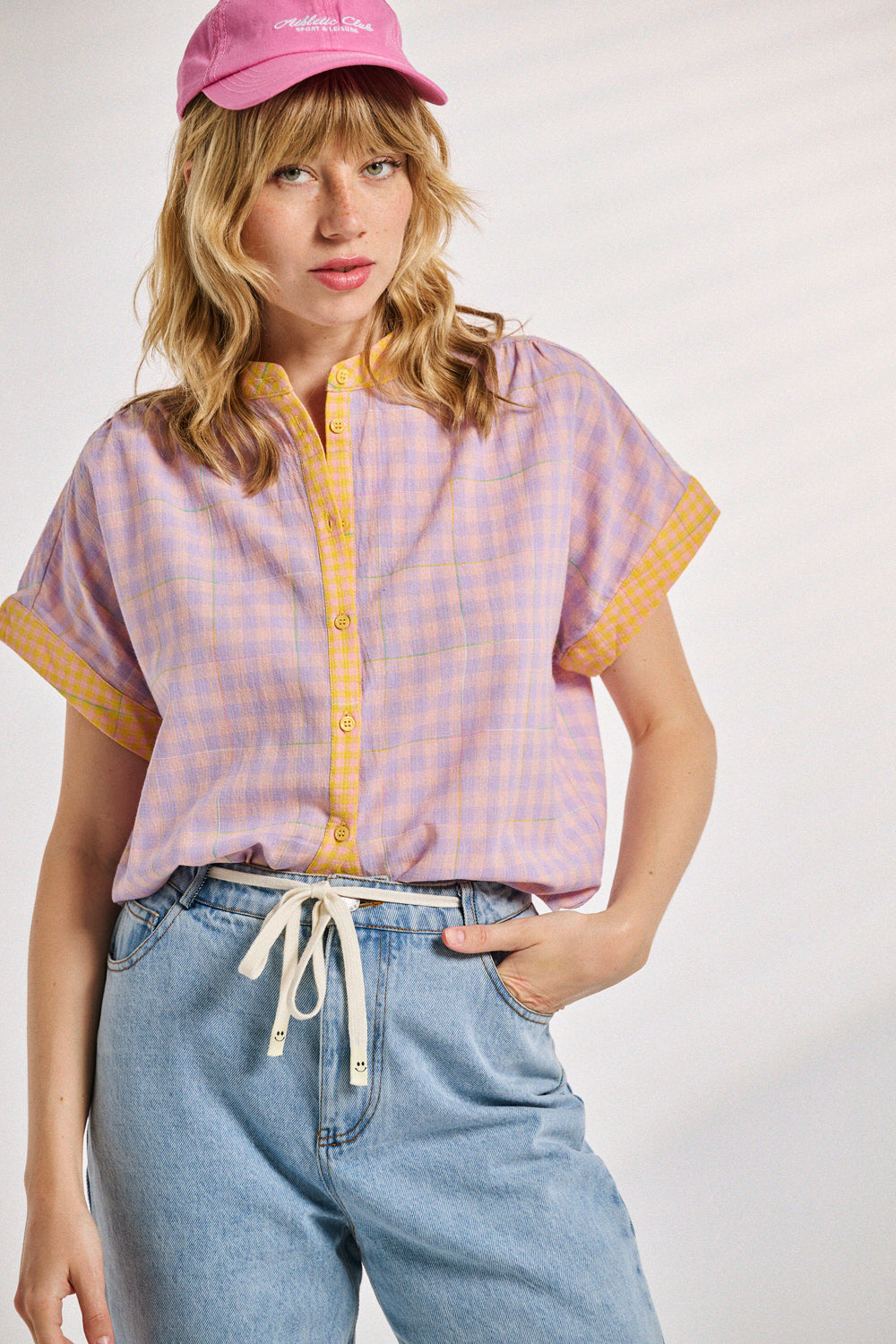 Chemise Canva vichy violet