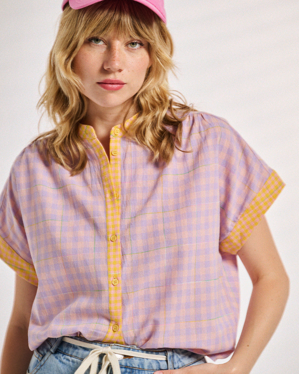 Chemise Canva vichy violet