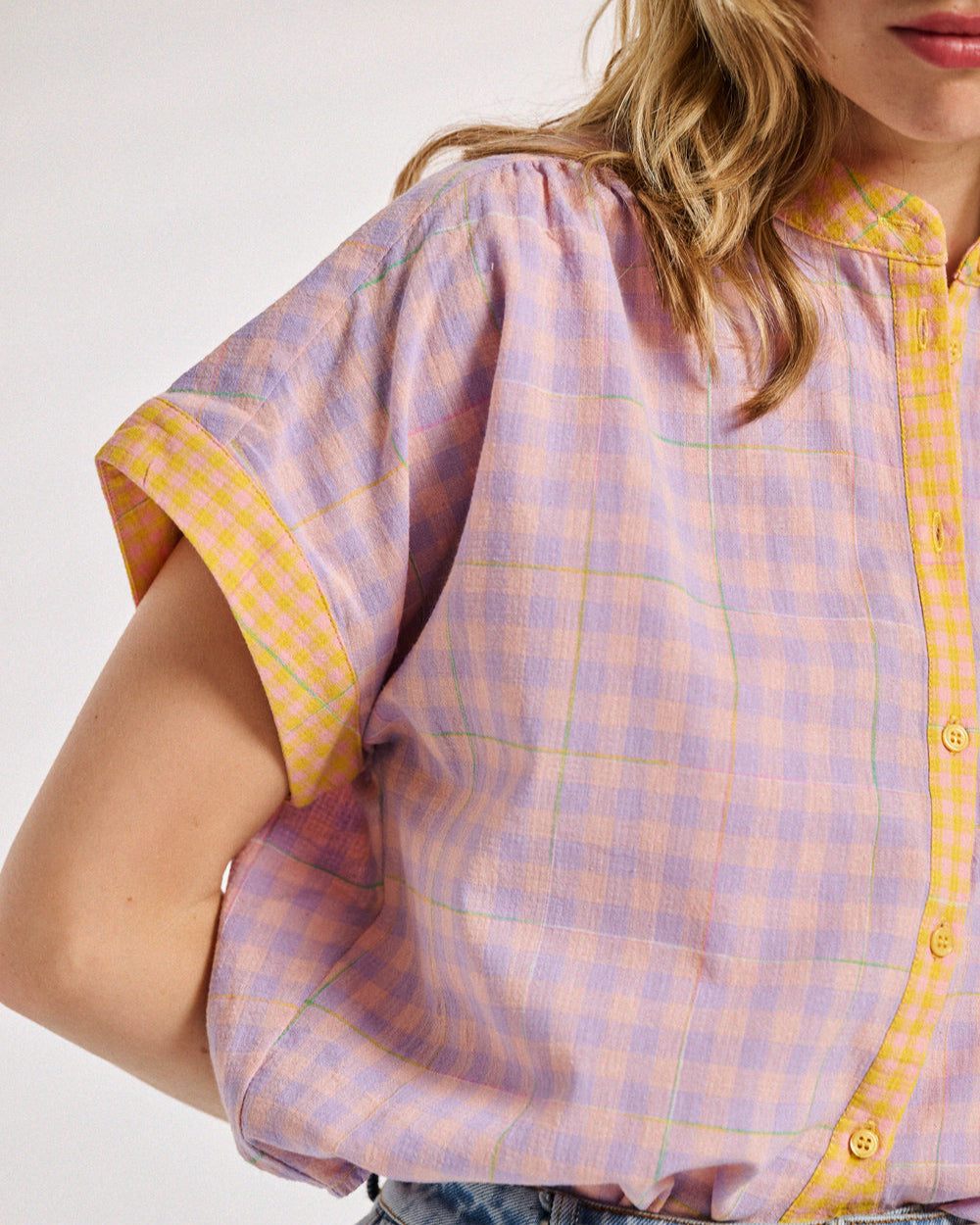 Chemise Canva vichy violet