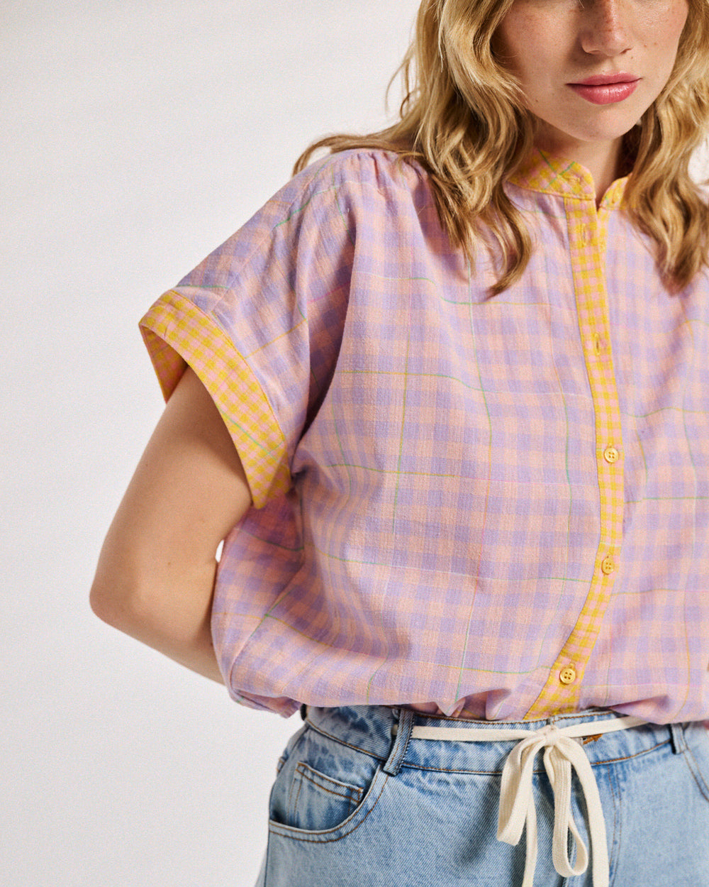 Chemise Canva vichy violet