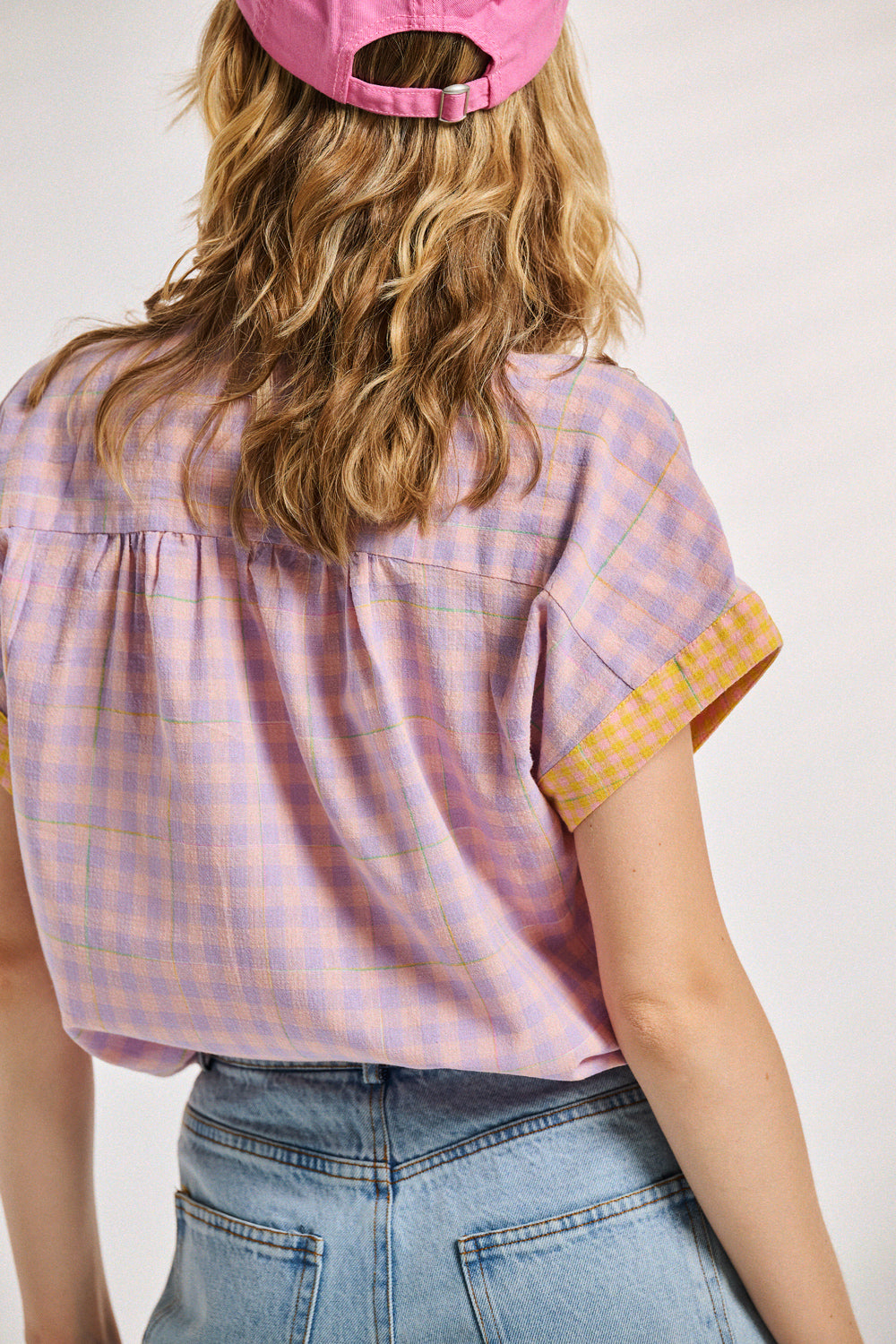 Chemise Canva vichy violet