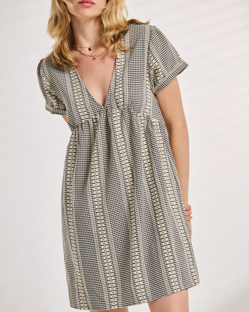 Robe Reo vichy brodé