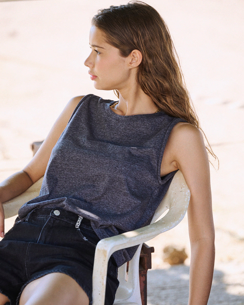 Grey Toupi Tank Top