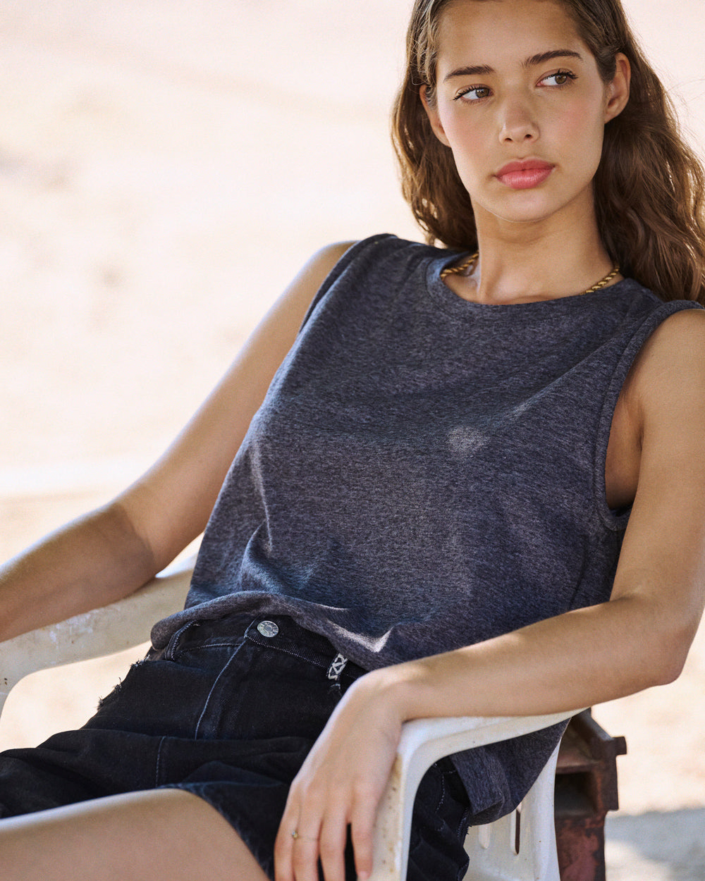 Grey Toupi Tank Top
