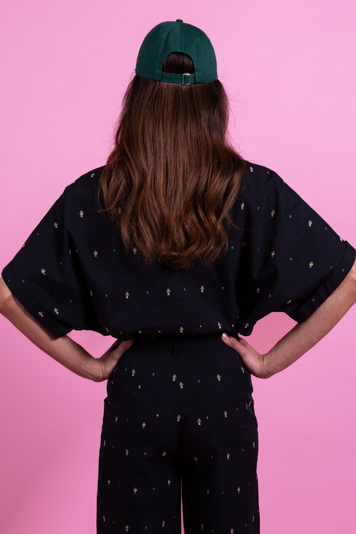Carine black embroidered shirt