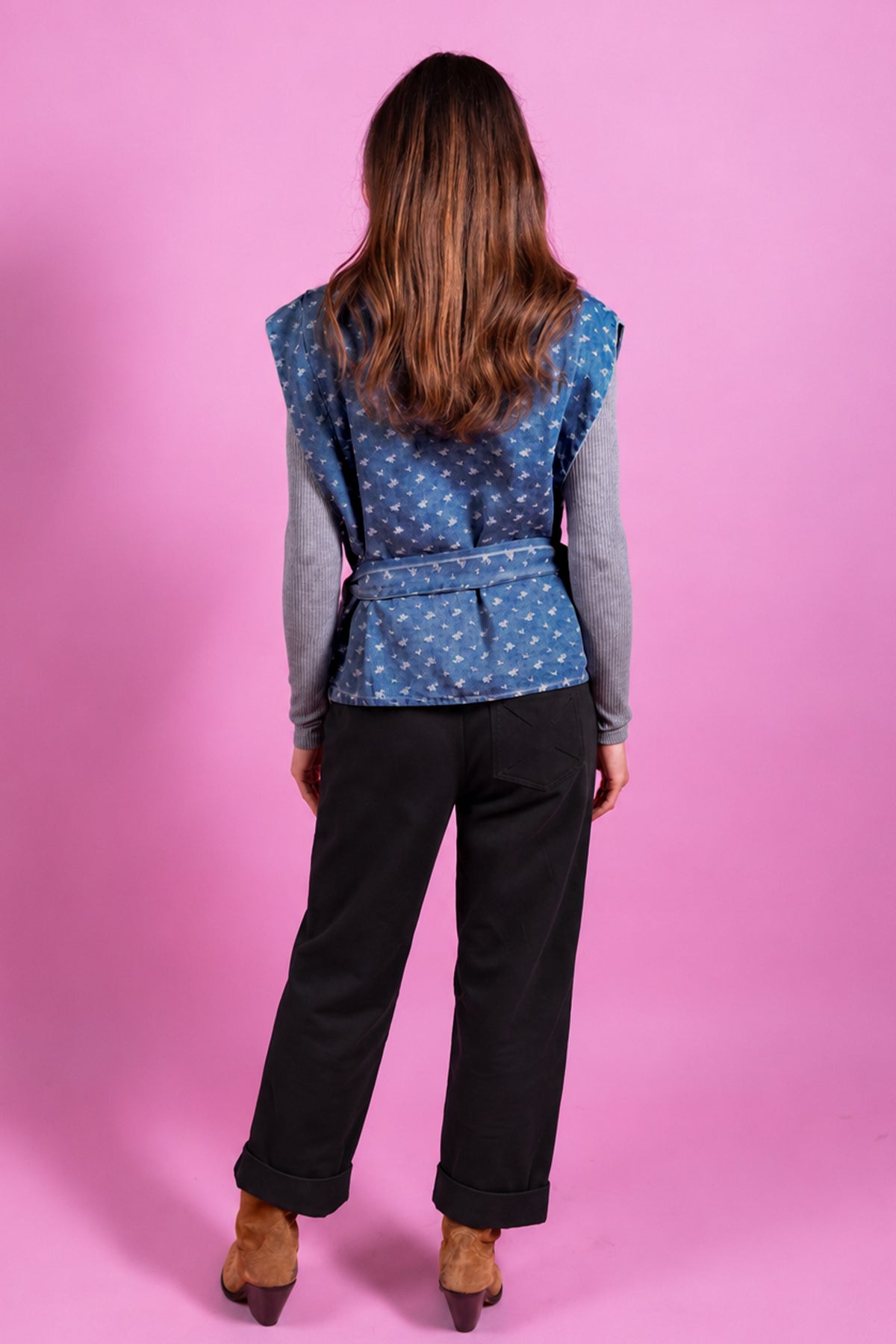 Veste Verane en jean stone brossé