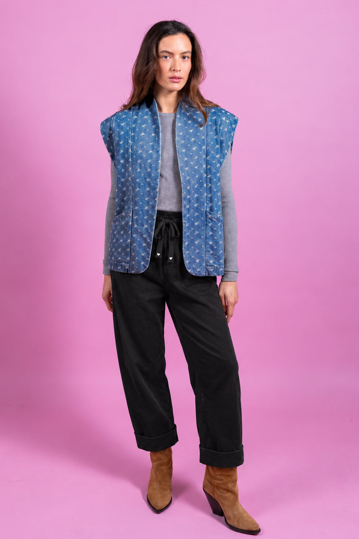 Veste Verane en jean stone brossé