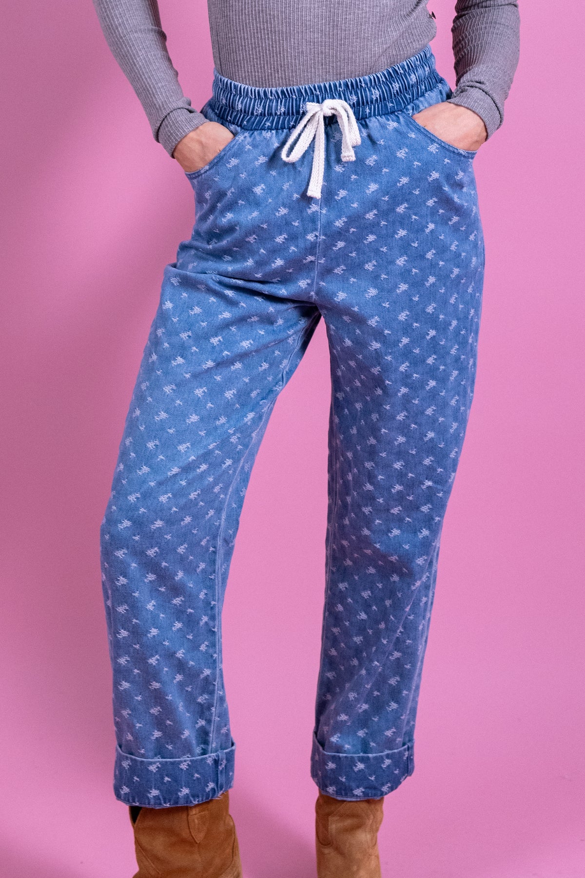 Pantalon Primo en jean stone brossé