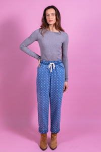 Pantalon Primo en jean stone brossé