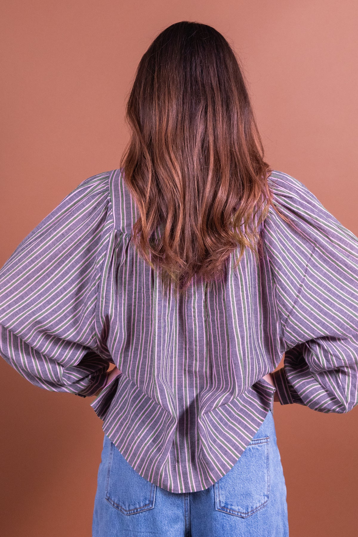 Blouse Baptista rayures violettes