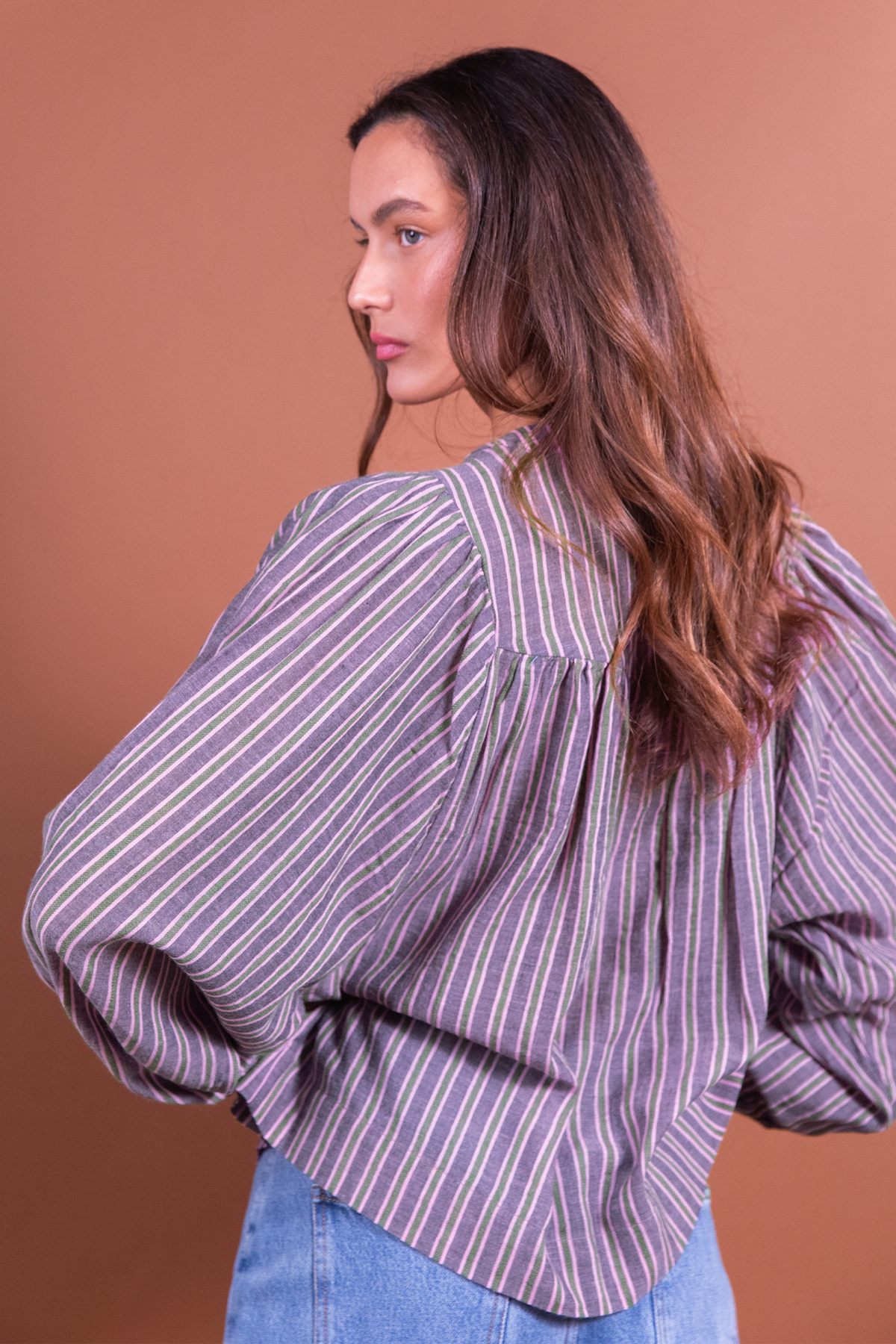 Blouse Baptista rayures violettes