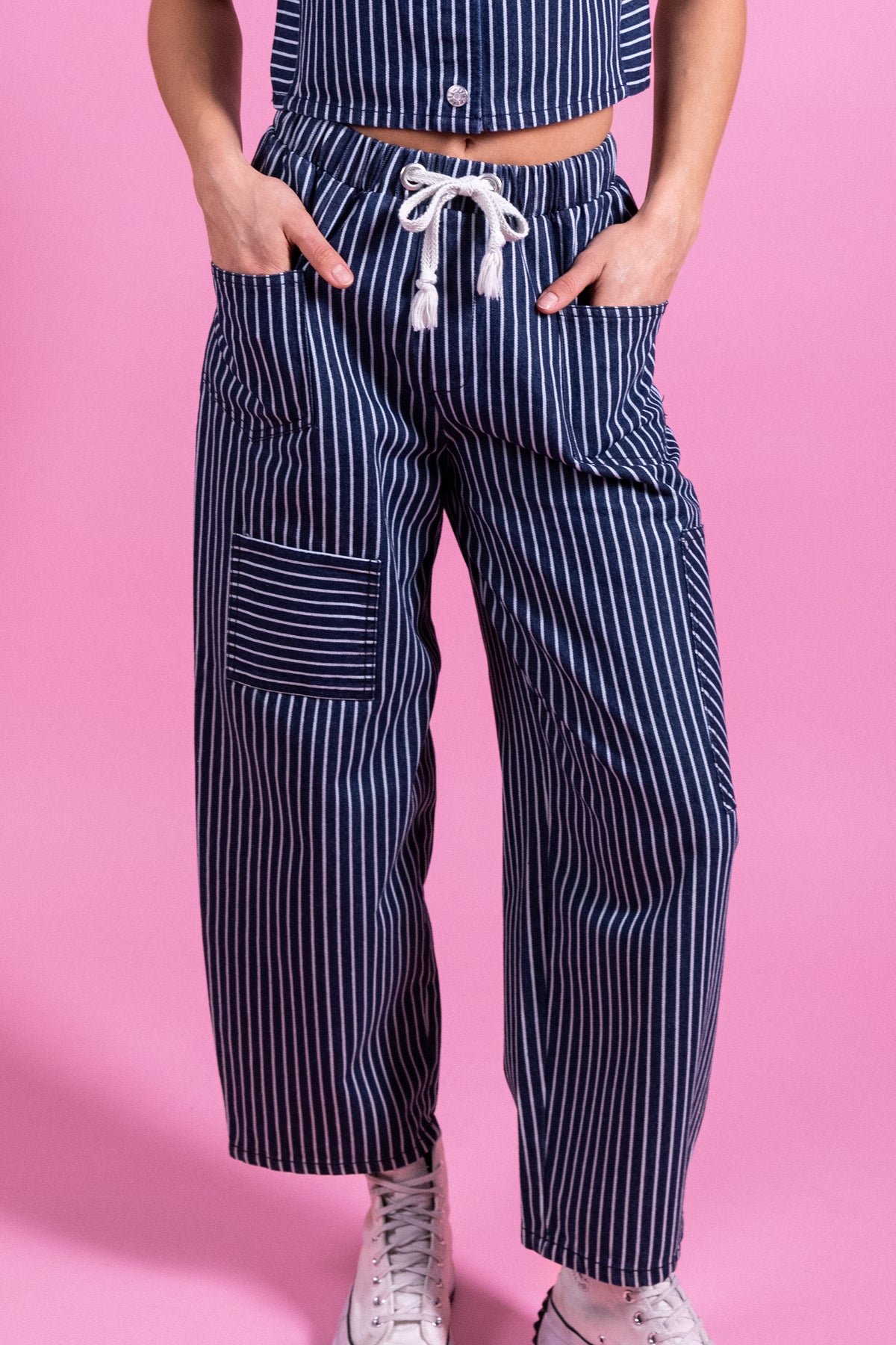 Ensemble Eddy rayures bleues