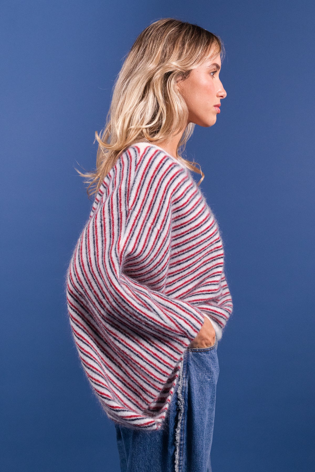 Pull Marceau rayures rouges