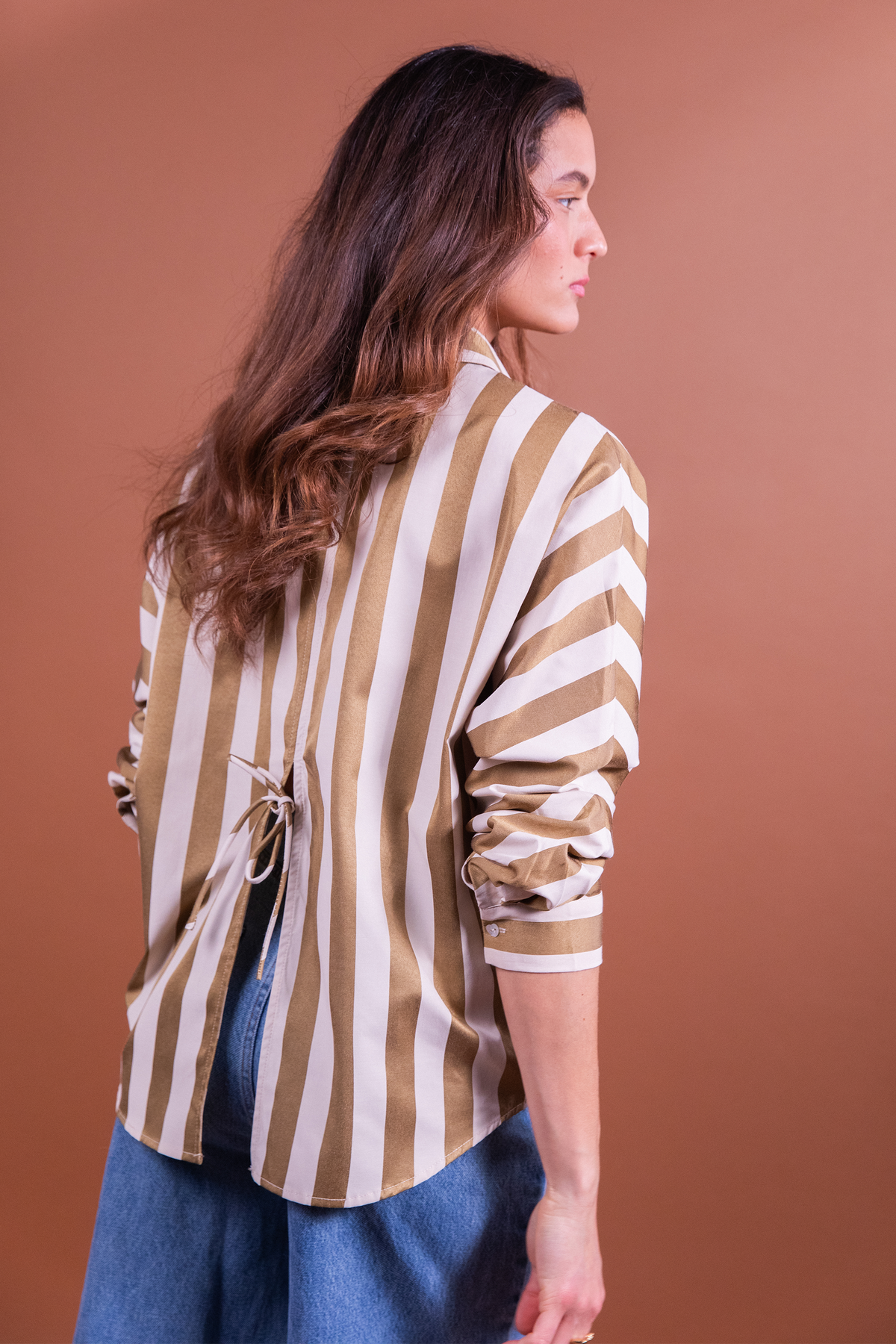 Chemise Callya rayures marron