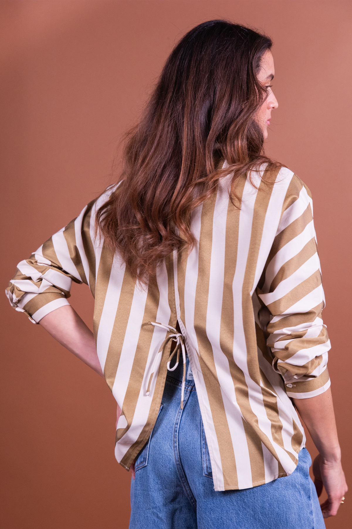 Chemise Callya rayures marron