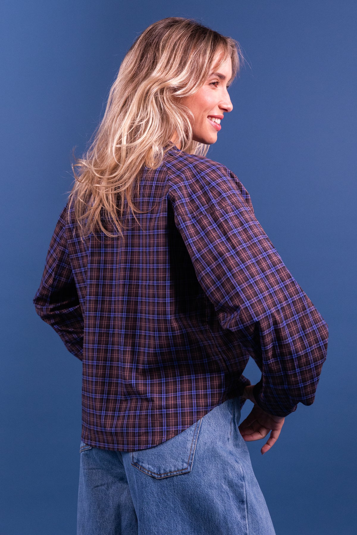 Chemise Cassandra carreaux marron