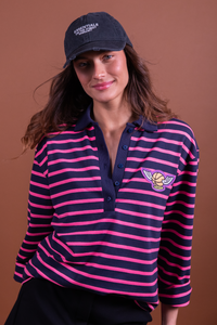 Sweat Nathane rayures roses
