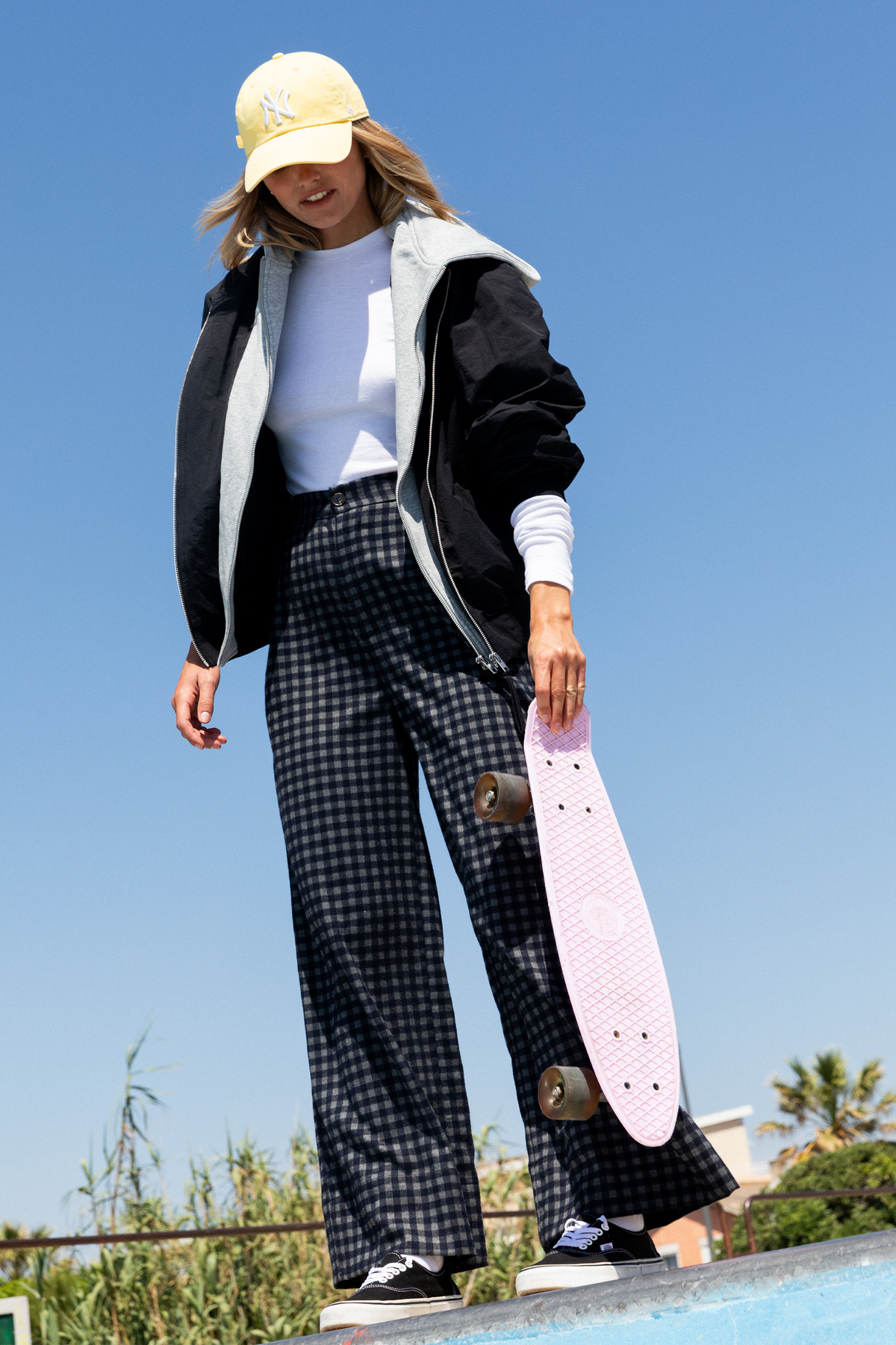 Pantalon Pakita carreaux bleus