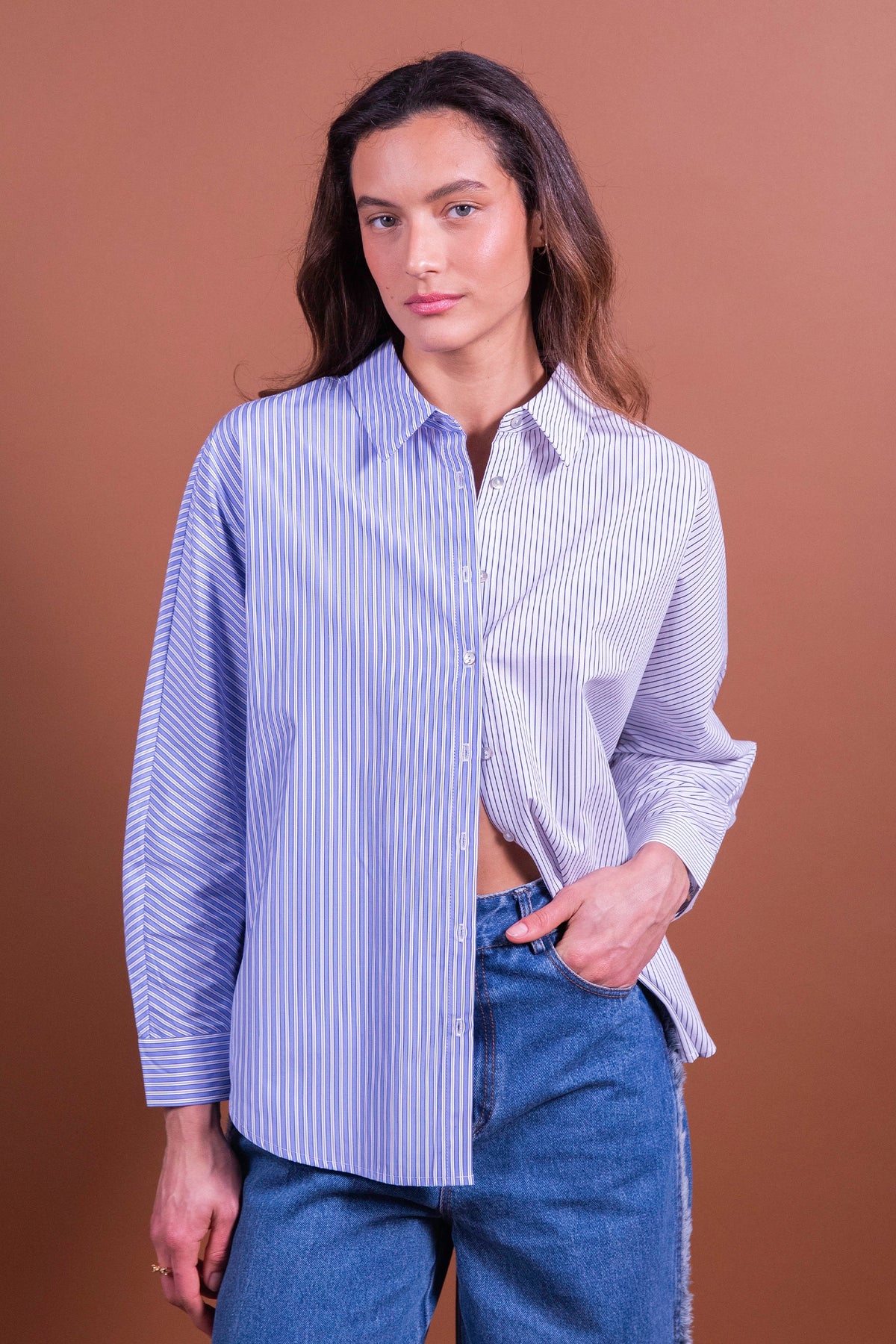 Cally blue striped shirt
