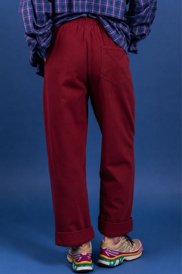 Pantalon Primo bordeaux