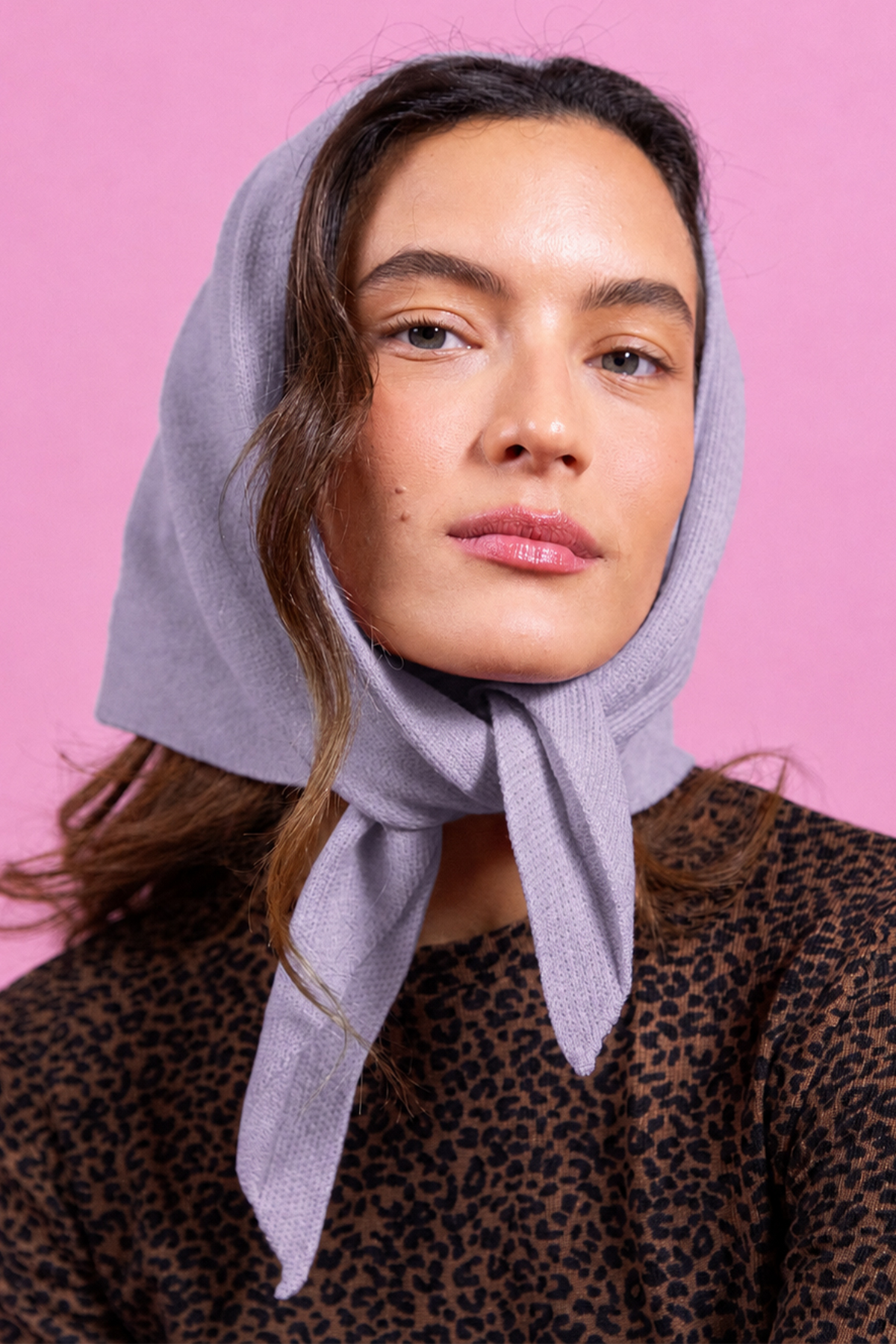 Foulard Adeline gris chiné