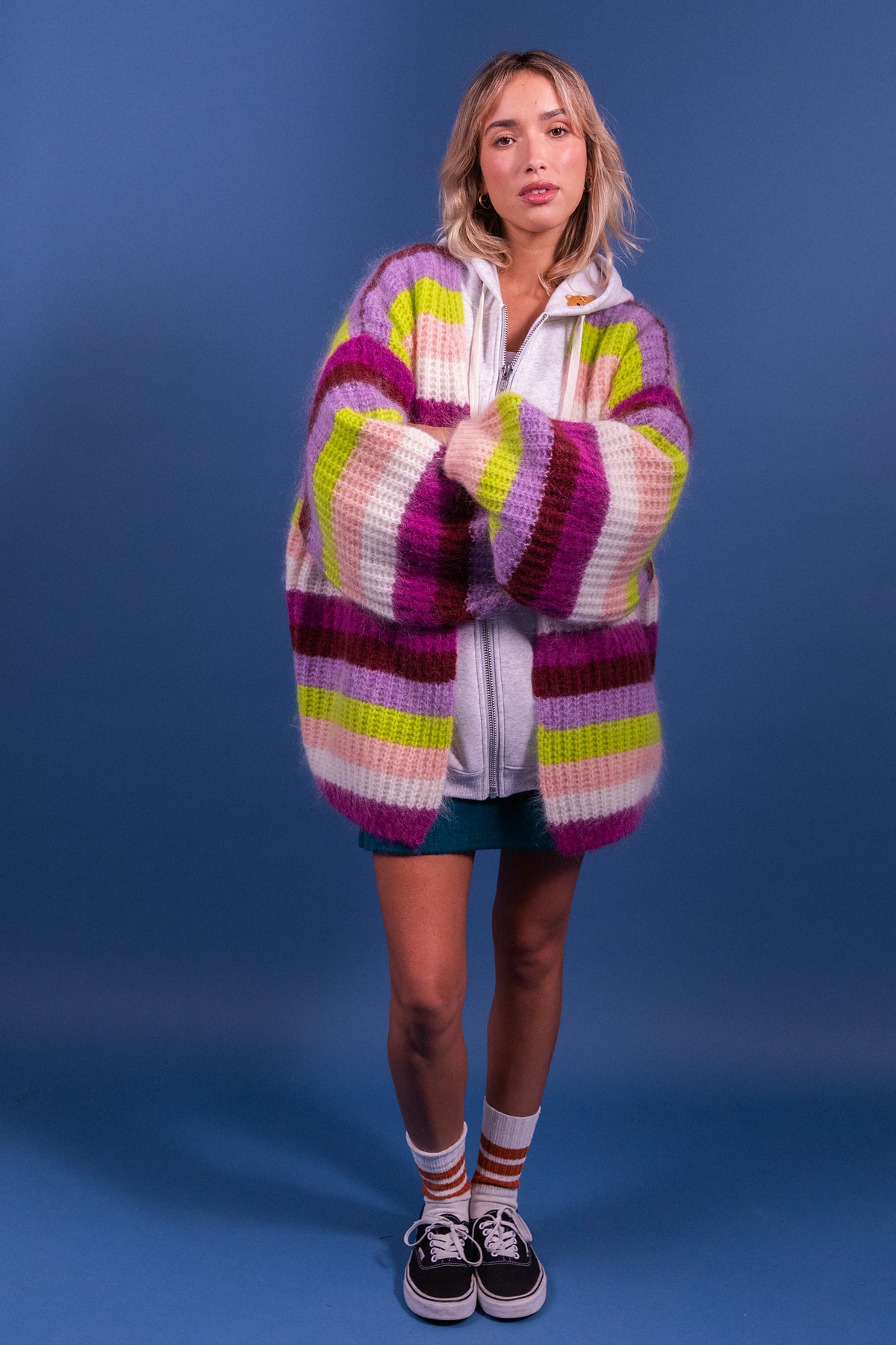 Gilet Lambert rayures multicolores