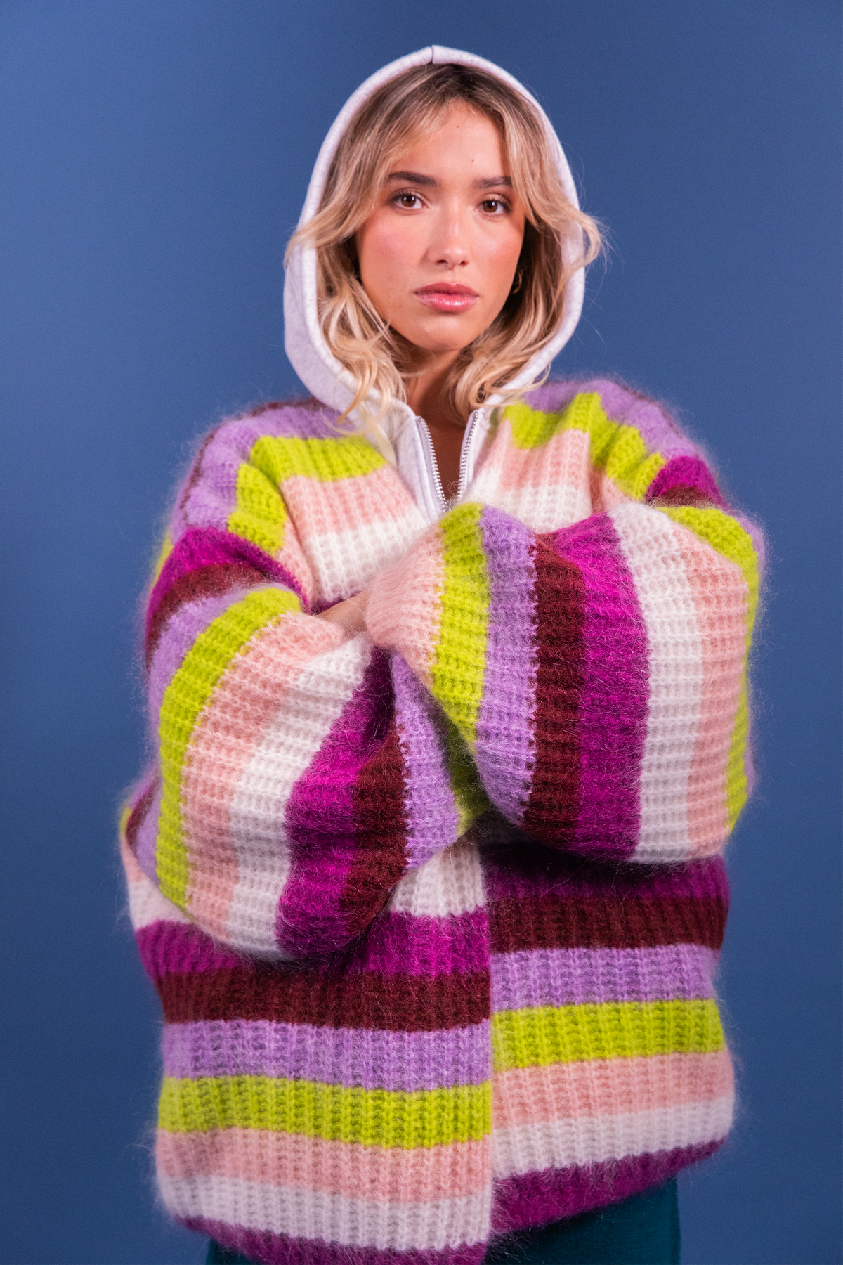Gilet Lambert rayures multicolores