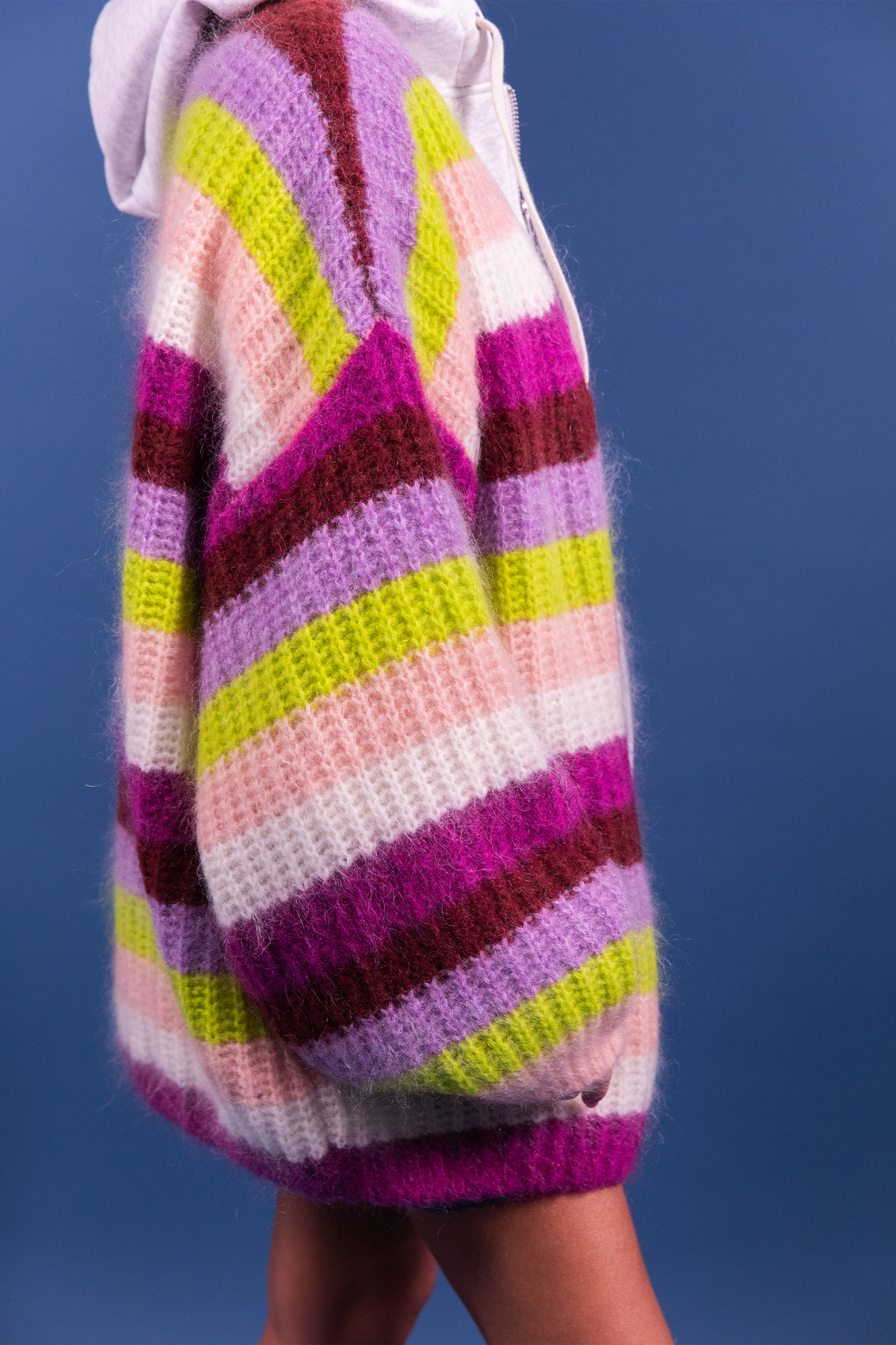 Gilet Lambert rayures multicolores