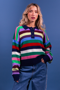 Pull Maiwen rayures multicolores