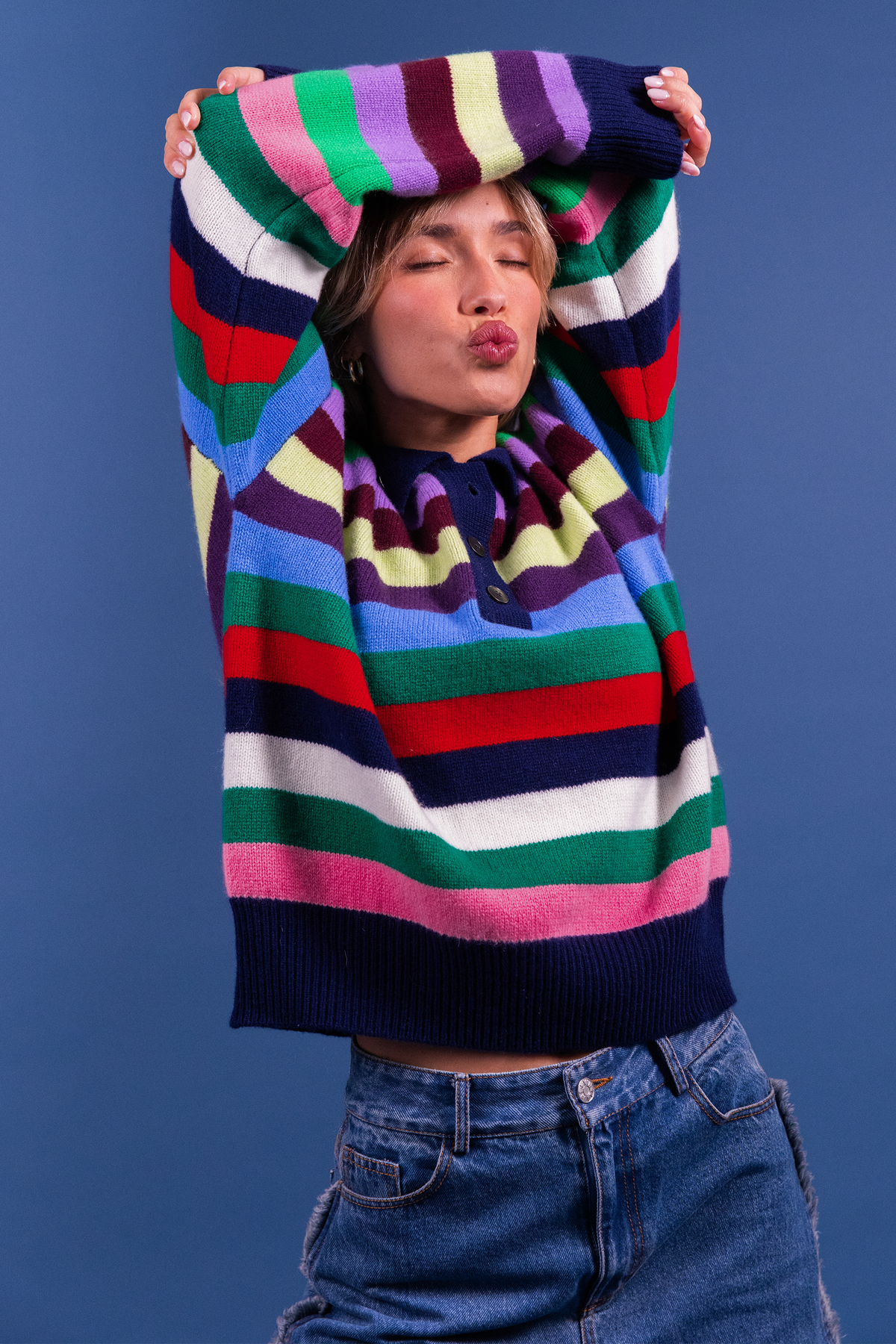 Pull Maiwen rayures multicolores