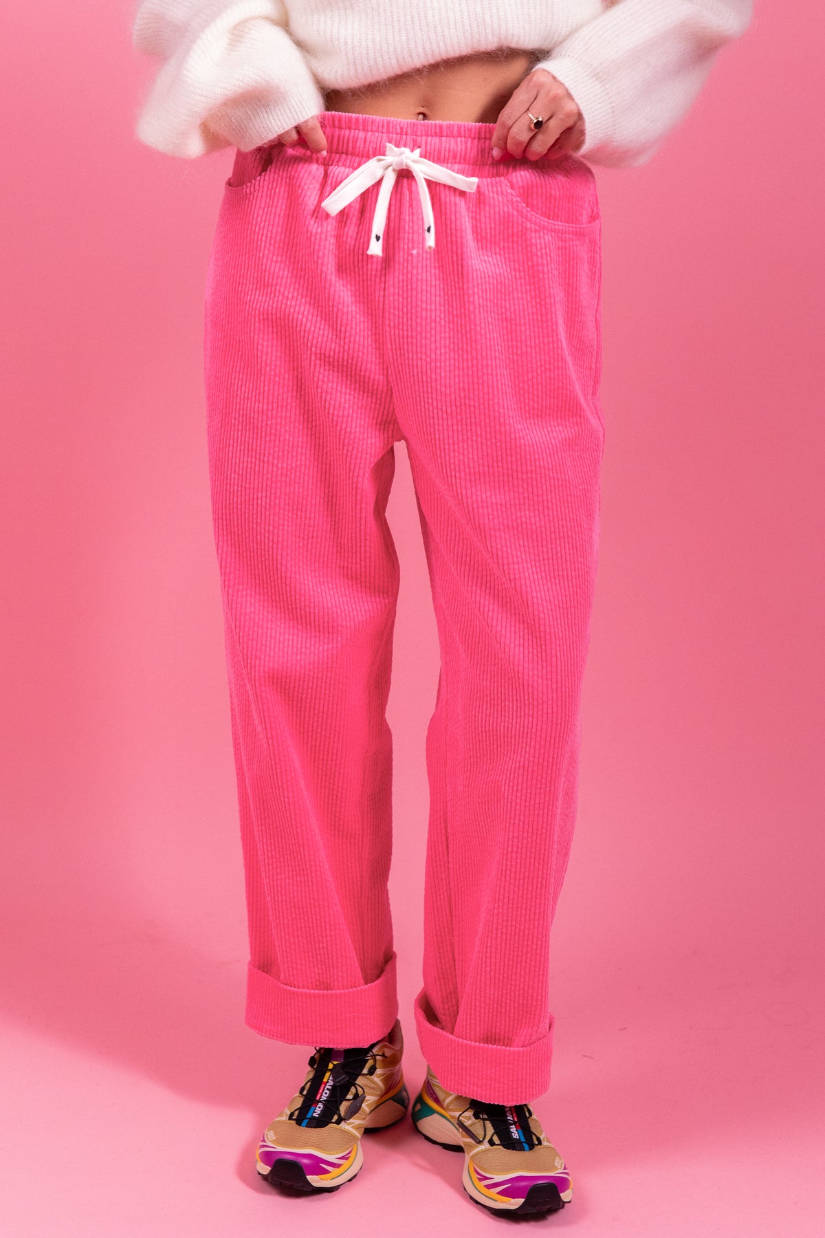 Pink velvet Primo pants