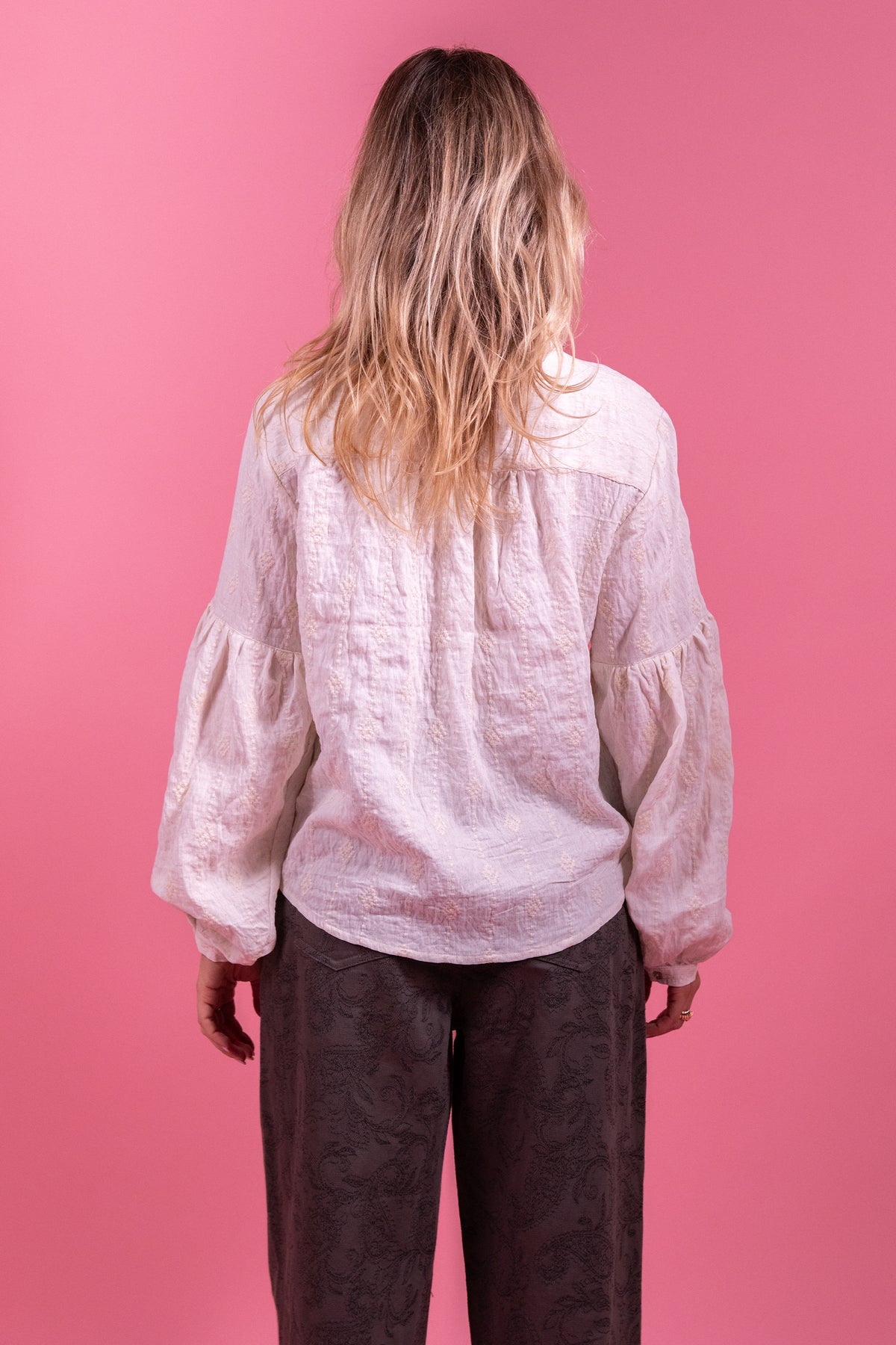 Blouse Blandine broderies blanches