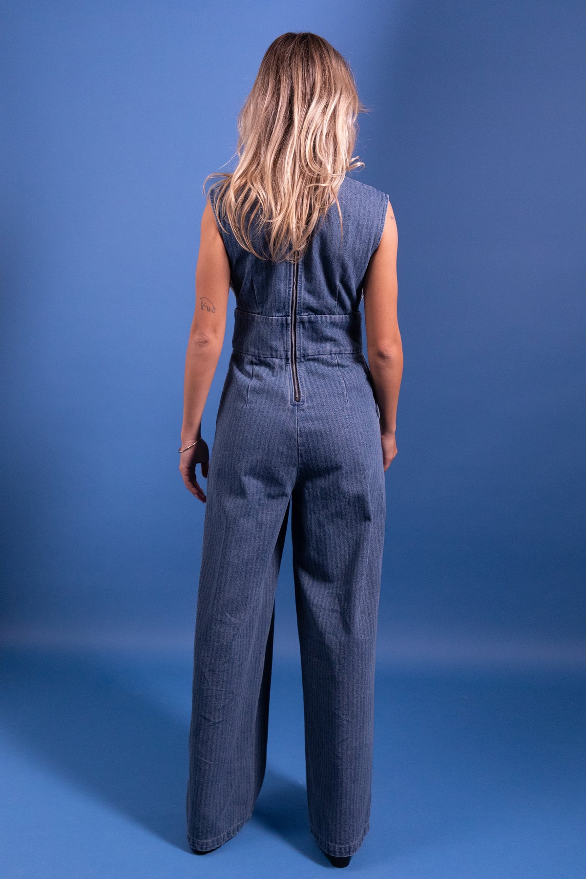 Combinaison Odina en jean rayé