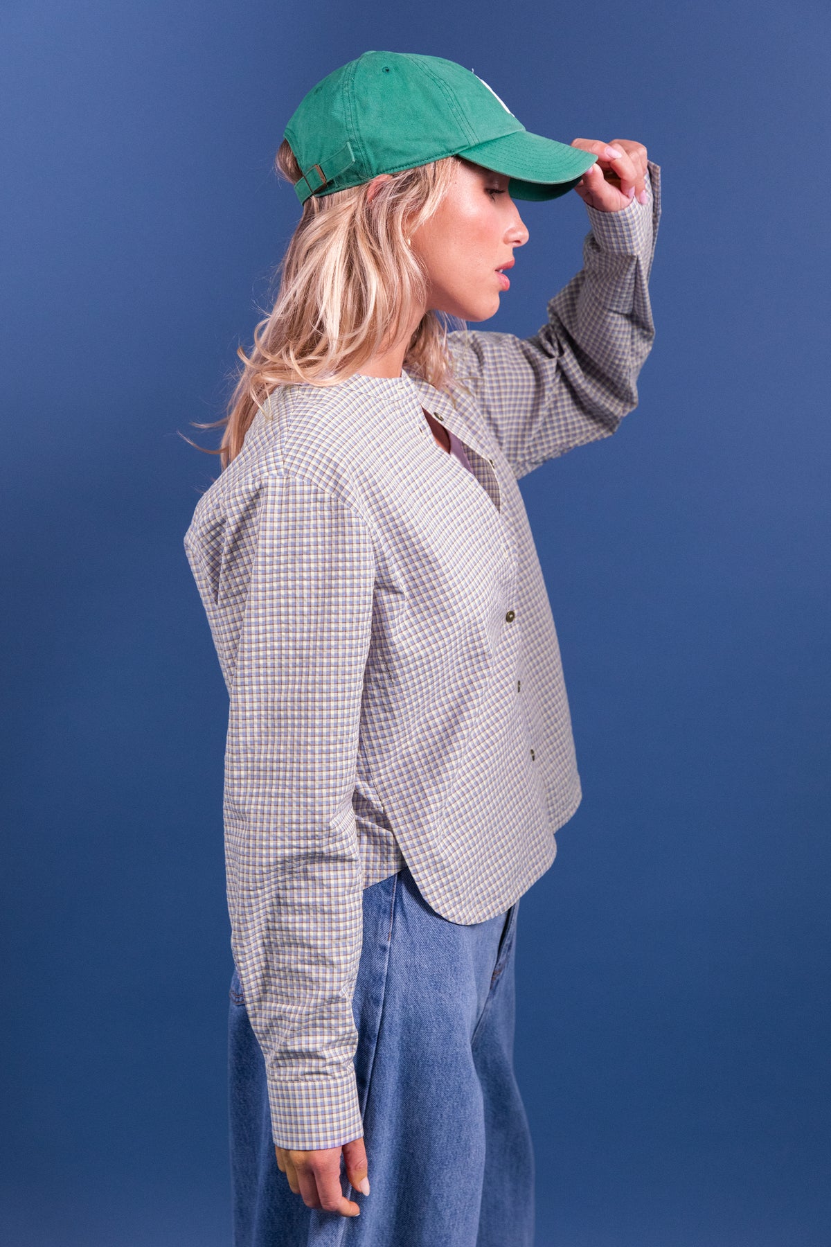 Blouse Binta vichy bleu