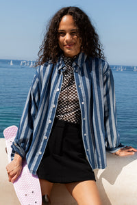 Veste Vyliane en jean rayé
