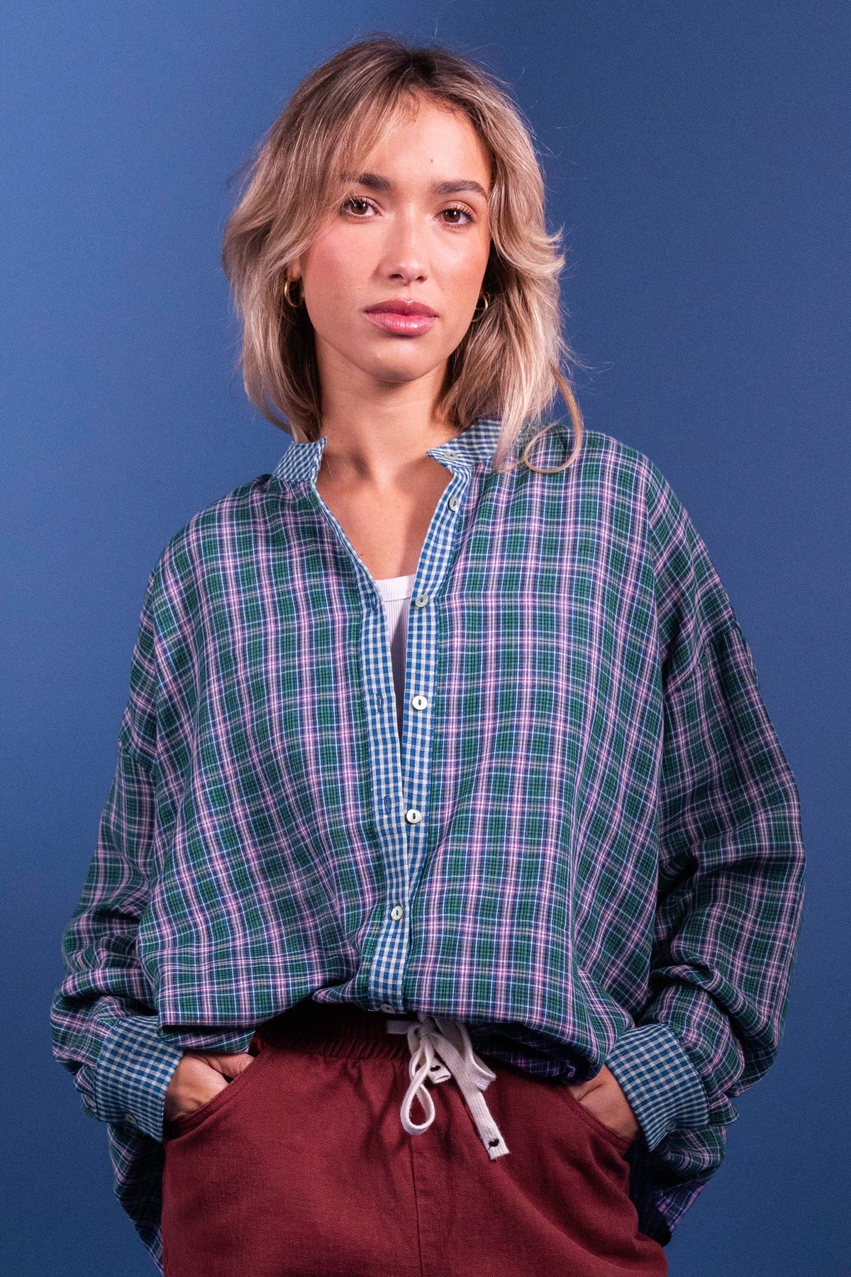 Blouse Benjamin carreaux bleus