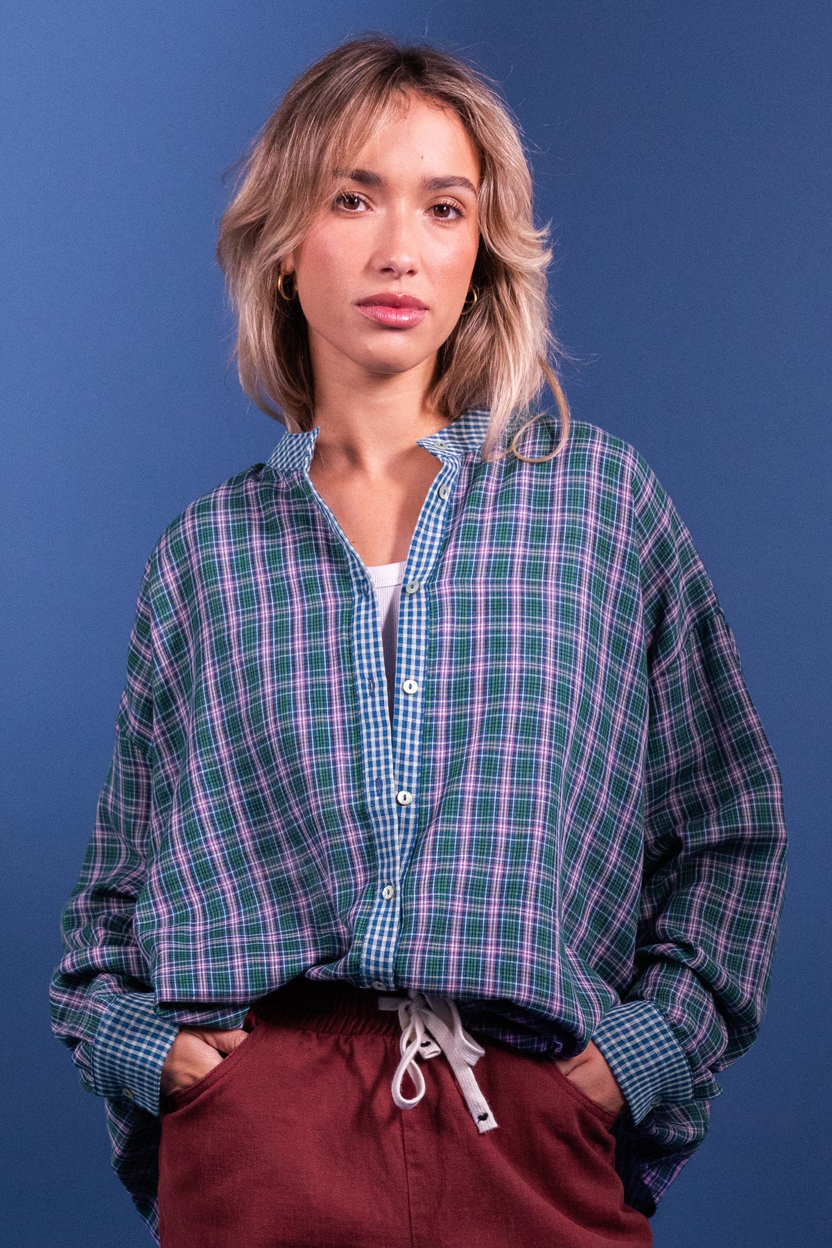 Blouse Benjamin carreaux bleus