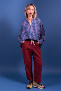 Pantalon Primo bordeaux