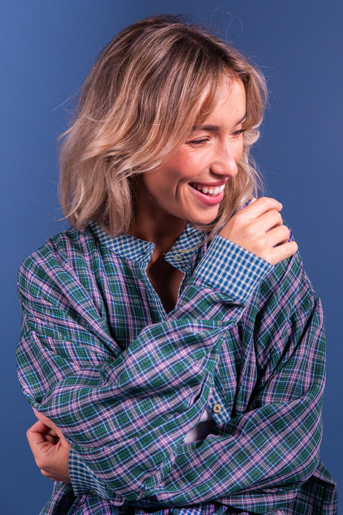 Blouse Benjamin carreaux bleus