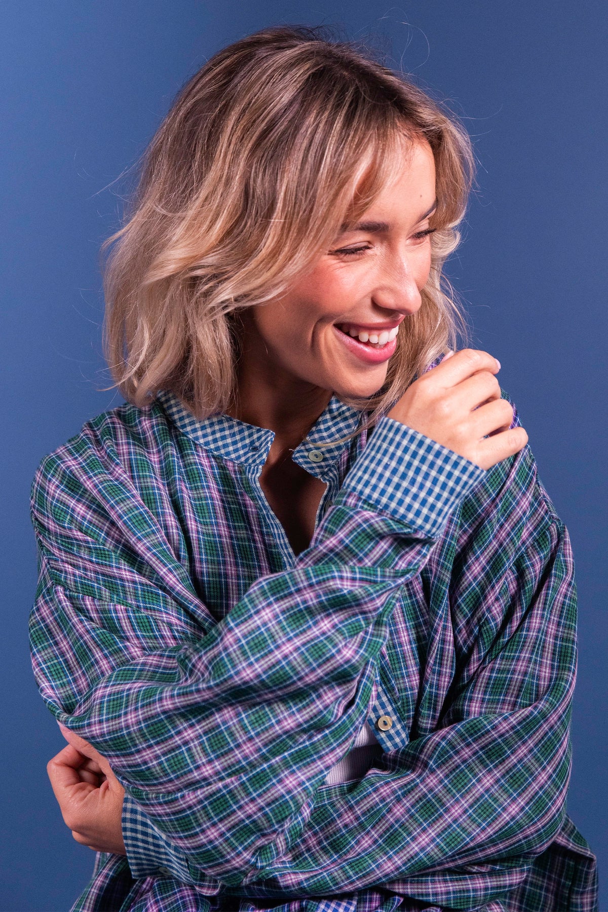 Blouse Benjamin carreaux bleus