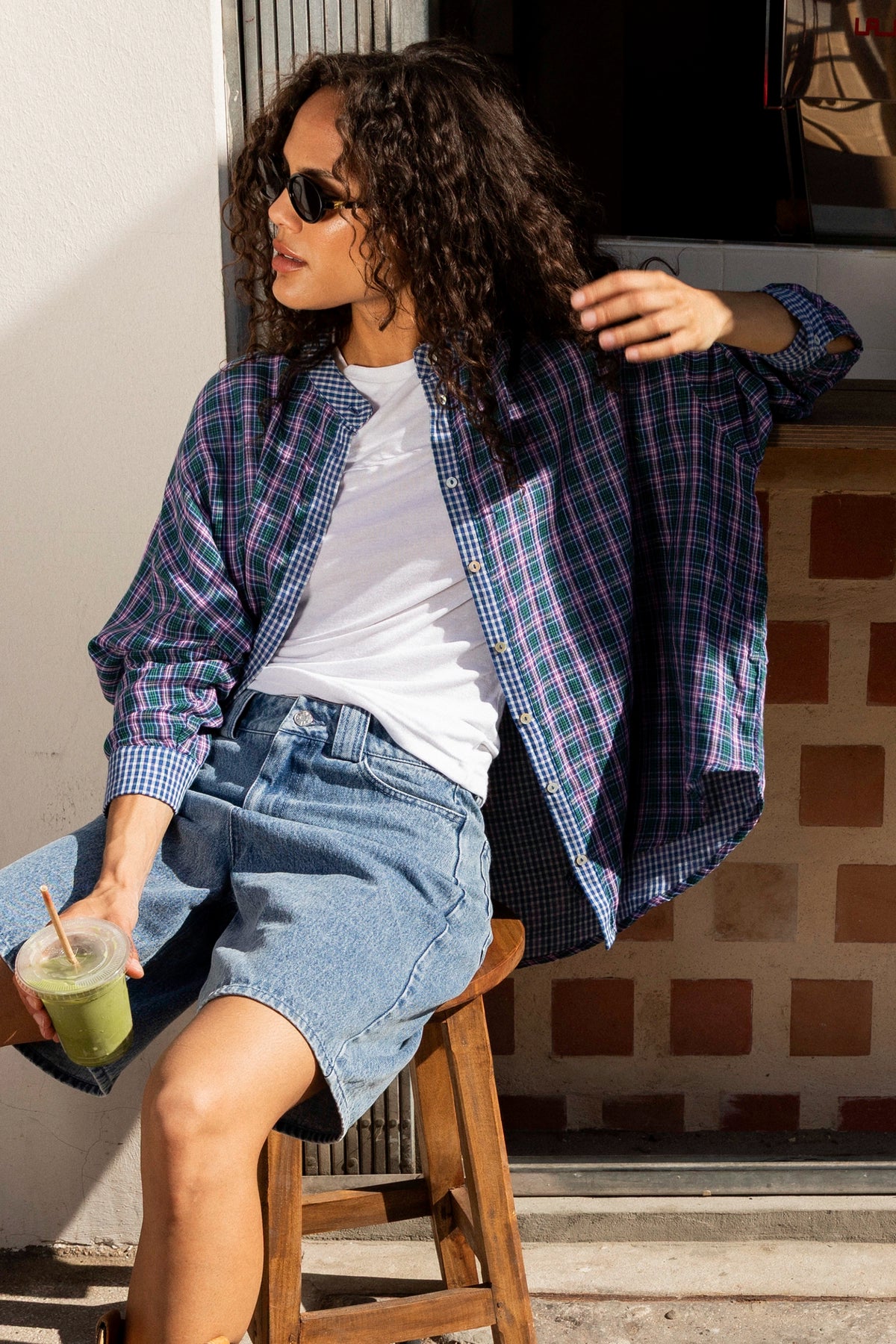 Blouse Benjamin carreaux bleus
