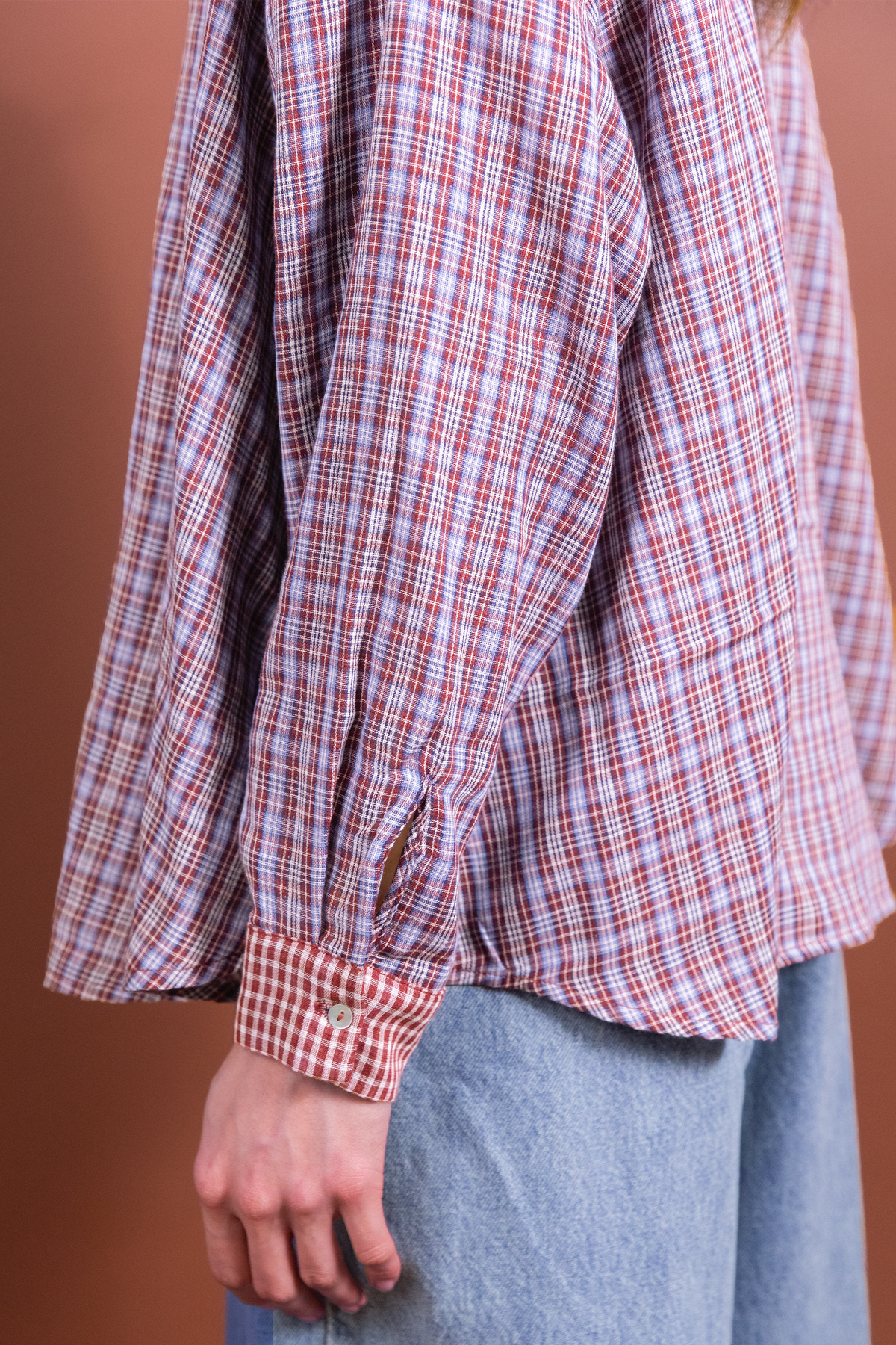 Blouse Benjamin carreaux bordeaux