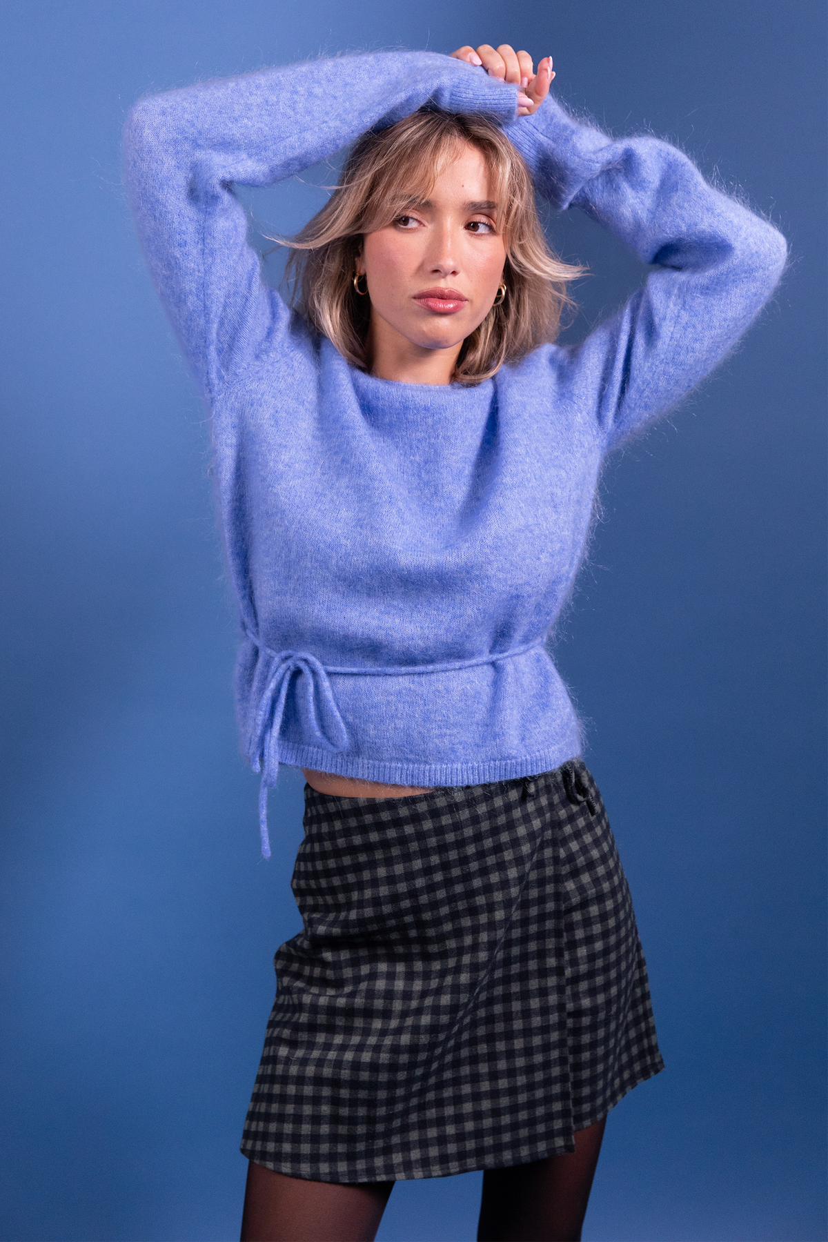 Jupe June carreaux bleus