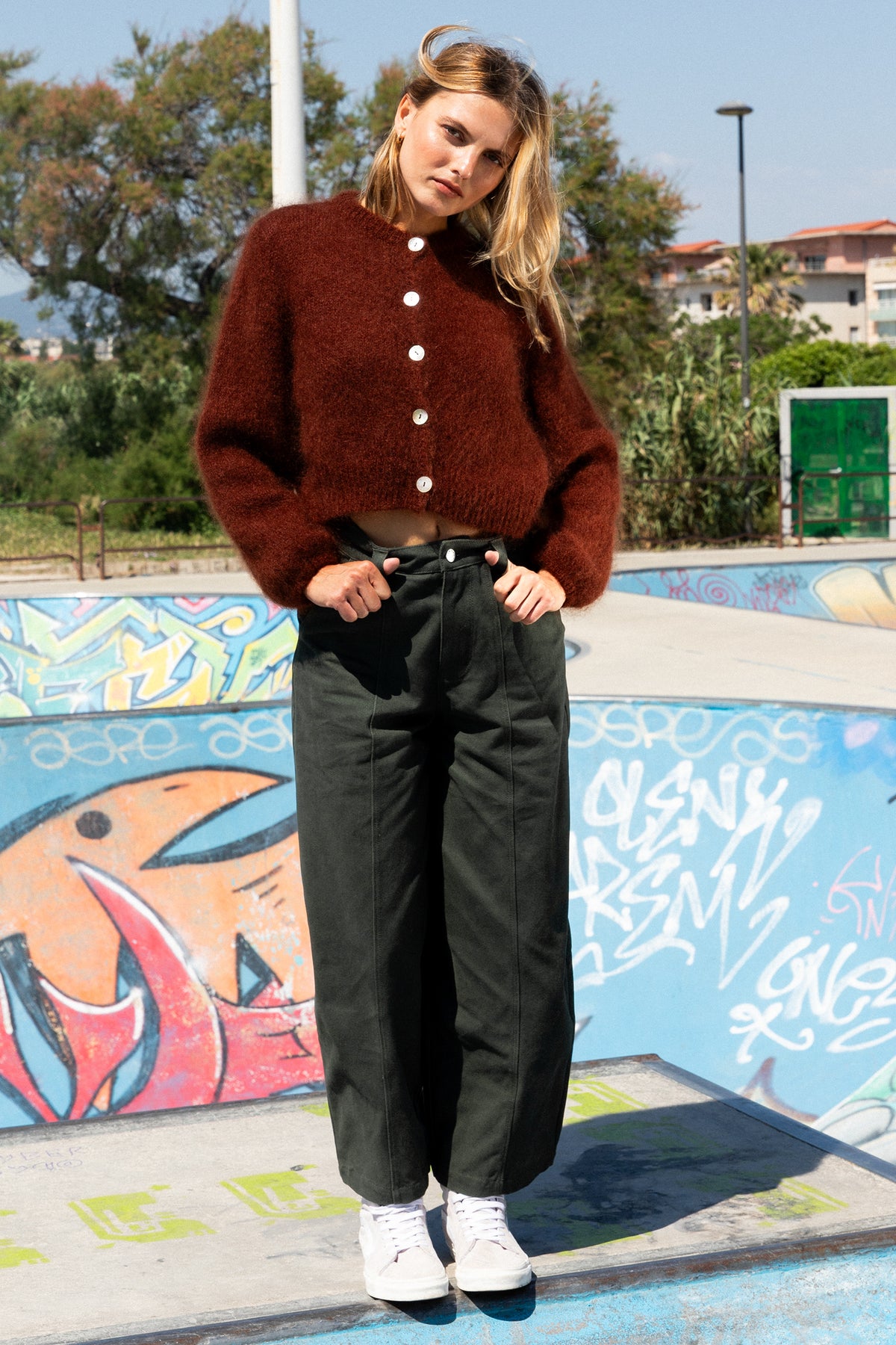 Pantalon Perla kaki